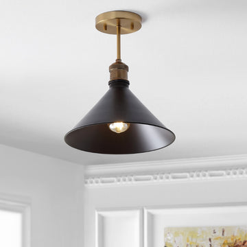 Nick 11" Metal LED Semi Flush Mount - JONATHAN Y